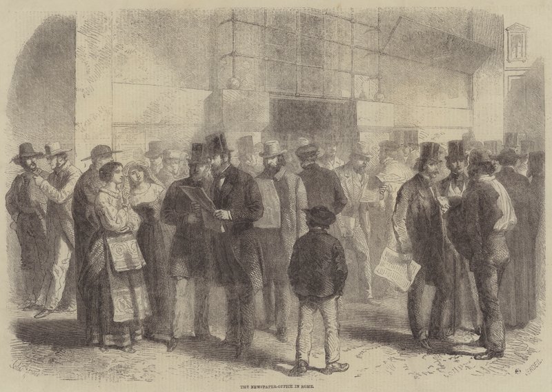 La oficina de periódicos en Roma de Gustave Janet