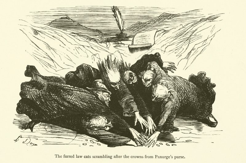 Ilustración para las obras de Rabelais de Gustave after Dore