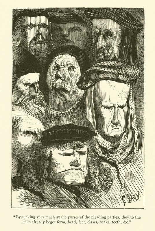 Ilustración para las obras de Rabelais de Gustave after Dore