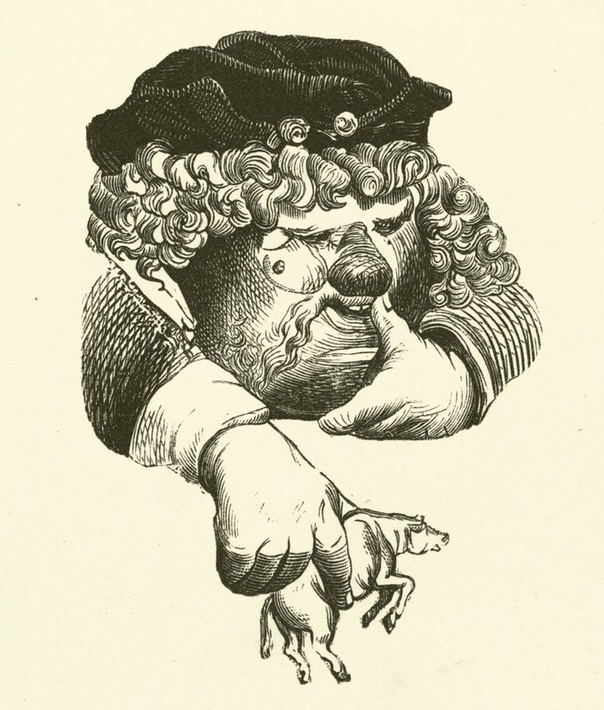 Ilustración para las obras de Rabelais de Gustave after Dore
