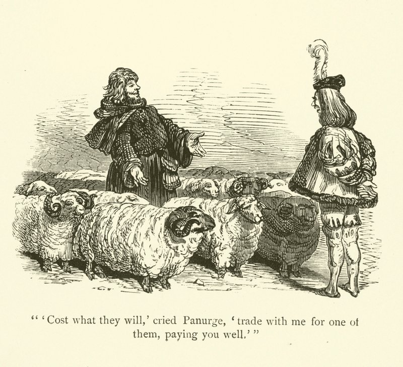 Ilustración para las obras de Rabelais de Gustave after Dore