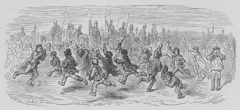 Los Pregones de Coches Después de la Gran Carrera del Derby de Gustave after Dore
