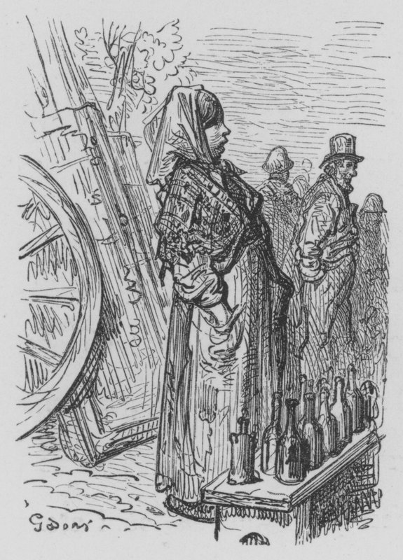 Vendedora de bebidas de Gustave after Dore