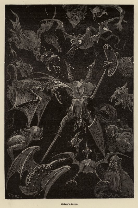 El descenso de Roland de Gustave after Dore