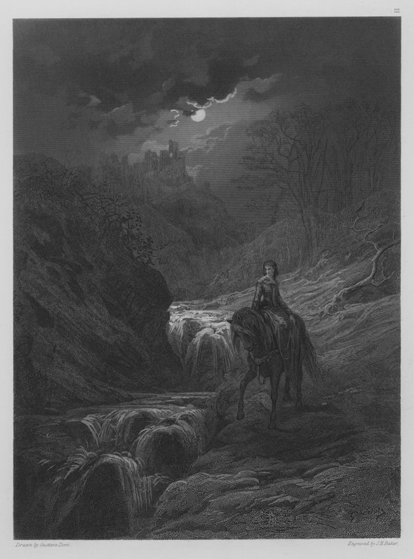 El paseo a la luz de la luna de Gustave after Dore
