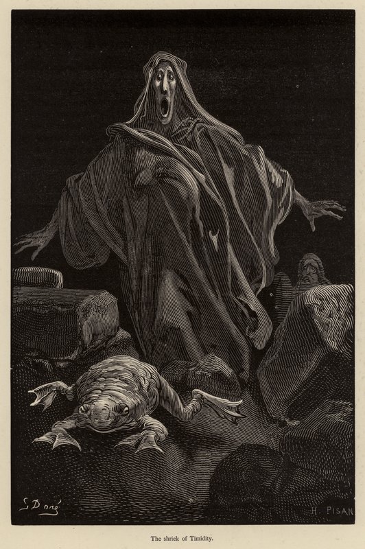 El grito de la Timidez de Gustave after Dore