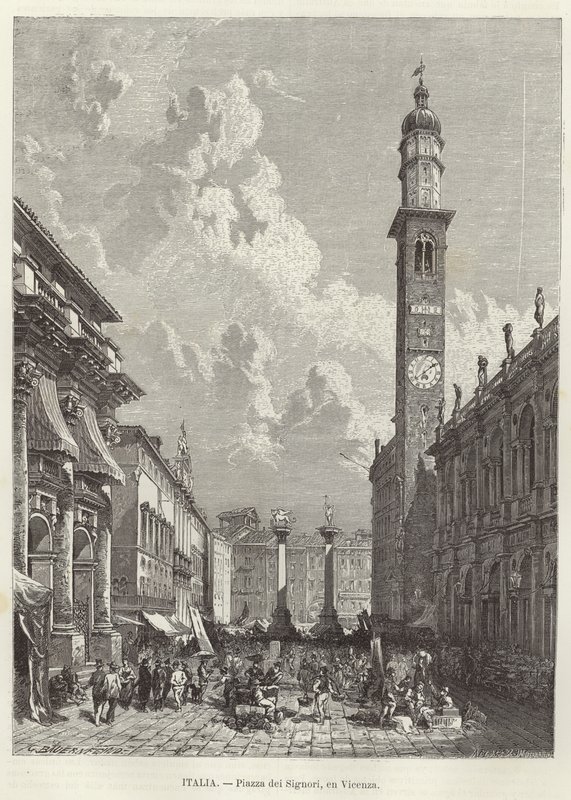 Piazza dei Signori en Vicenza de Gustave Bauernfeind