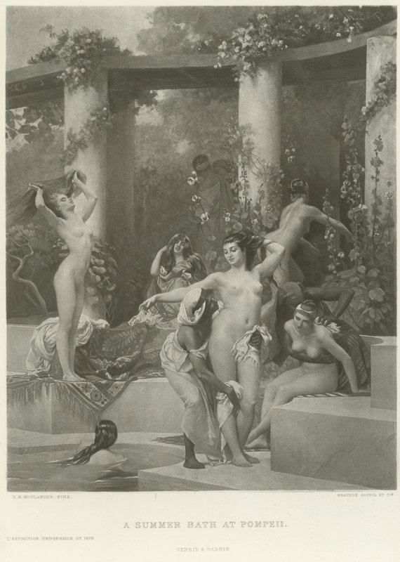 Un baño de verano en Pompeya de Gustave Clarence Rodolphe Boulanger