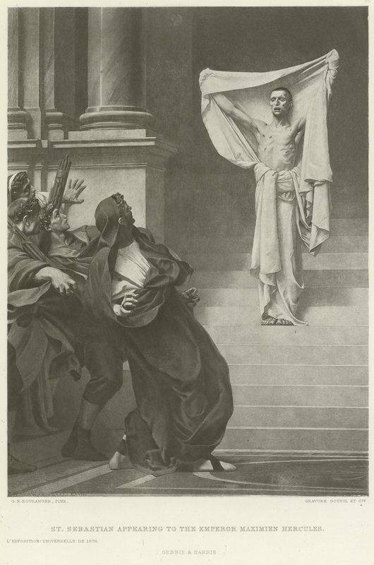 San Sebastián apareciendo al Emperador Maximiano Hércules de Gustave Clarence Rodolphe Boulanger