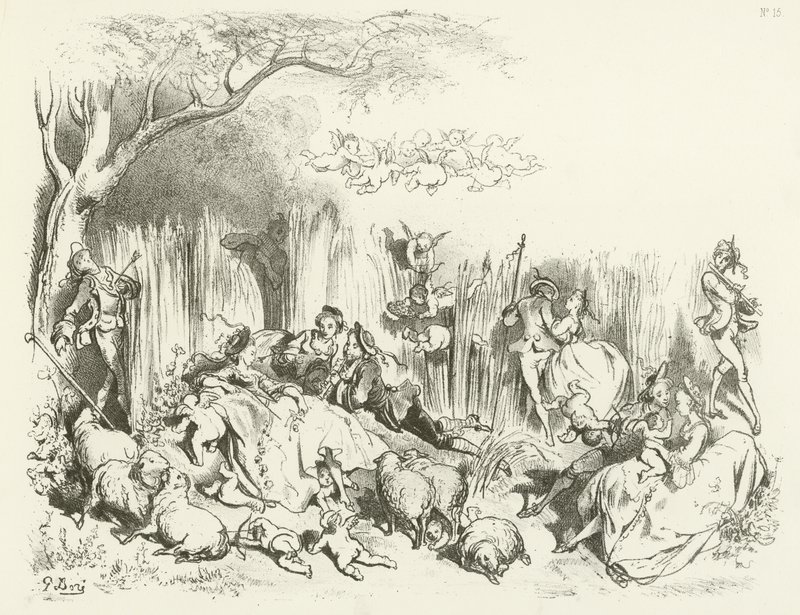 Una pastoral bajo Luis XV de Gustave Dore