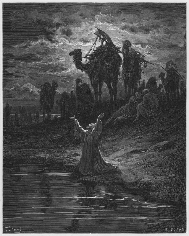 Biblia de Gustave Doré: La oración de Jacob de Gustave Dore