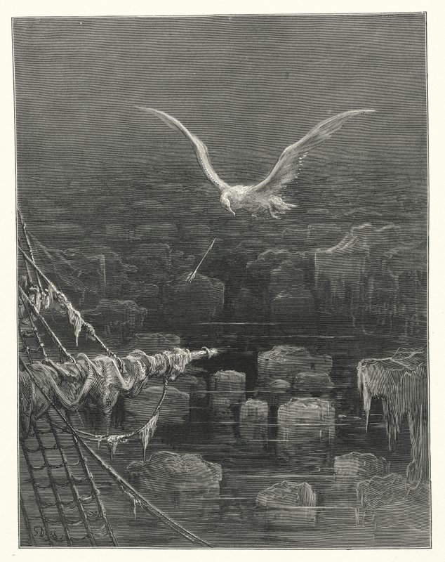 Ilustración de Gustave Dore para Rime of the Ancient Mariner de Coleridge (grabado) de Gustave Dore