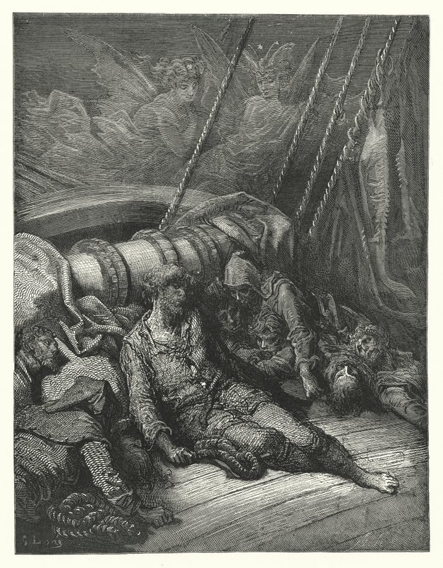 Ilustración de Gustave Dore para Rime of the Ancient Mariner de Coleridge (grabado) de Gustave Dore