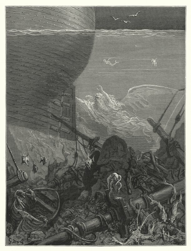 Ilustración de Gustave Dore para Rime of the Ancient Mariner de Coleridge (grabado) de Gustave Dore
