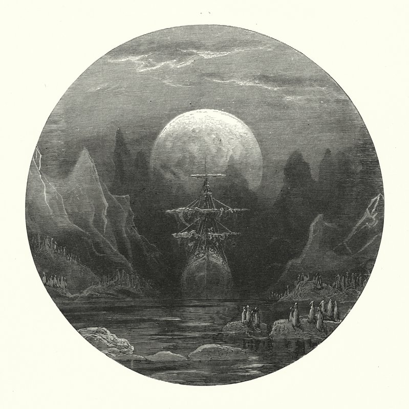 Ilustración de Gustave Dore para Rime of the Ancient Mariner de Coleridge (grabado) de Gustave Dore