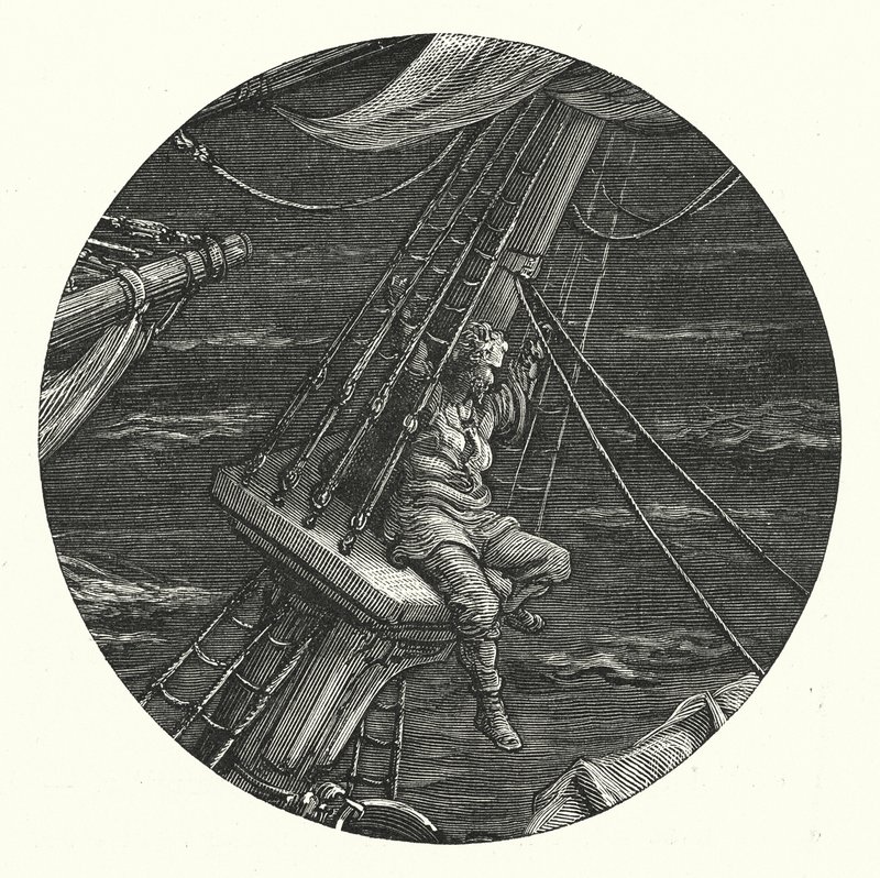 Ilustración de Gustave Dore para Rime of the Ancient Mariner de Coleridge (grabado) de Gustave Dore