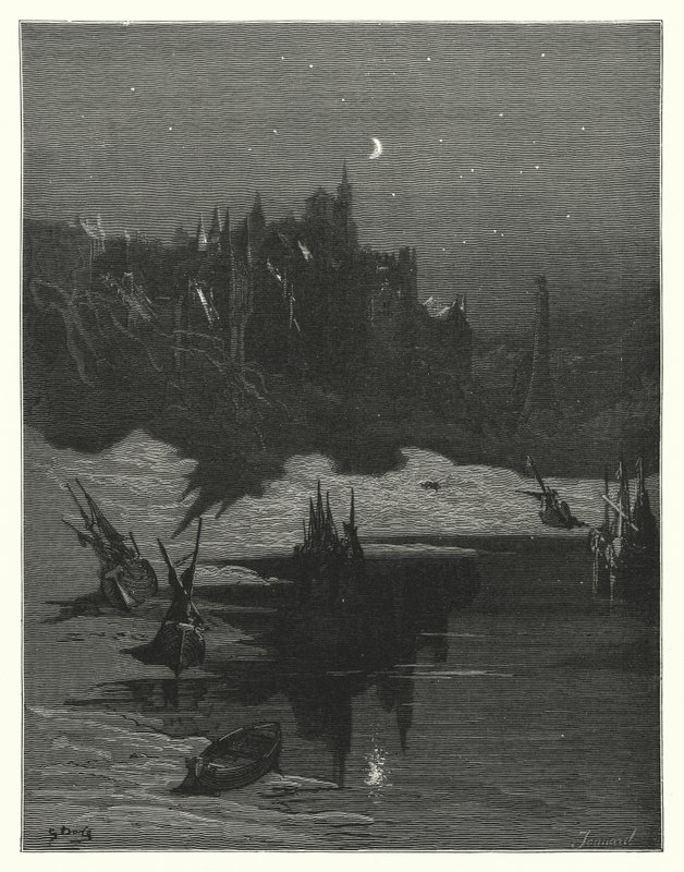 Ilustración de Gustave Dore para Rime of the Ancient Mariner de Coleridge (grabado) de Gustave Dore