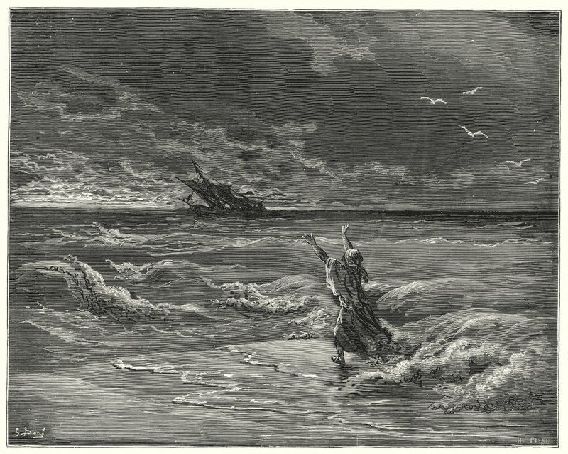Don Quijote de Gustave Doré: "Vuelve, querida hija, porque te perdono todo" de Gustave Dore