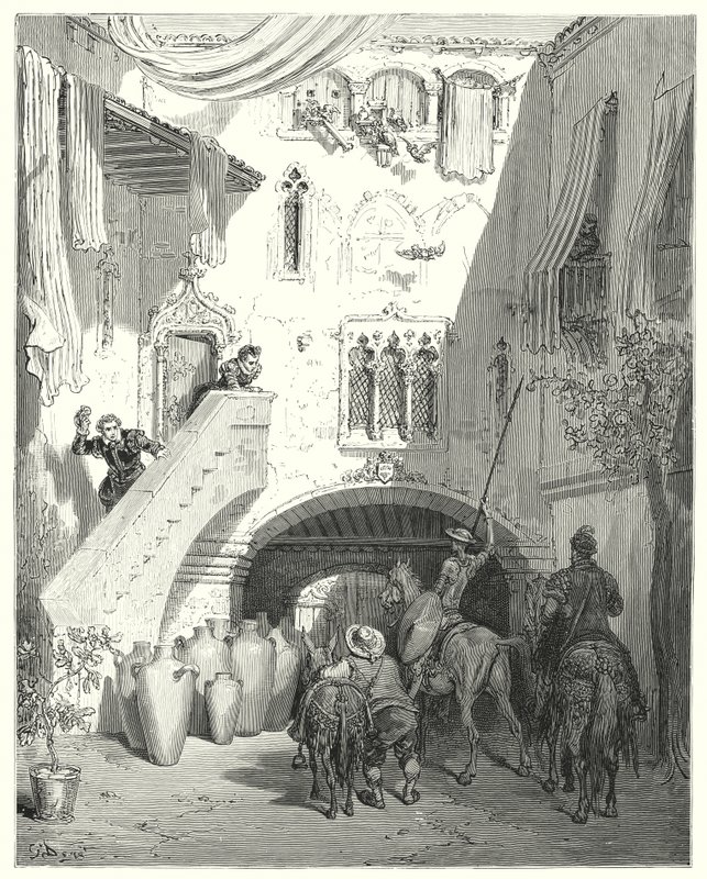 Don Quijote de Gustave Doré: "¡Oh, urnas tobosianas! que despiertan en mi mente los pensamientos del dulce empeño de mis más amargas penas!" de Gustave Dore