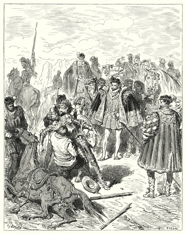 Don Quijote de Gustave Doré: "Lo encontraron pálido y sudando frío" de Gustave Dore