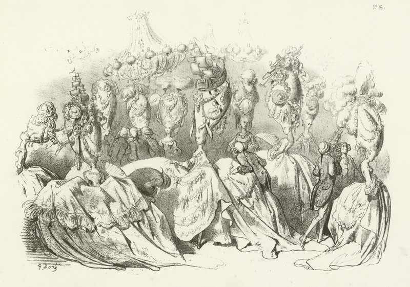 Tocados en el Reinado de Luis XVI de Gustave Dore