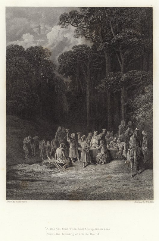 Ilustración para Vivien por Alfred Tennyson de Gustave Dore