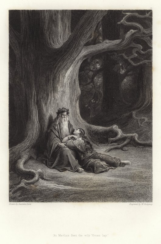 Ilustración para Vivien de Alfred Tennyson de Gustave Dore