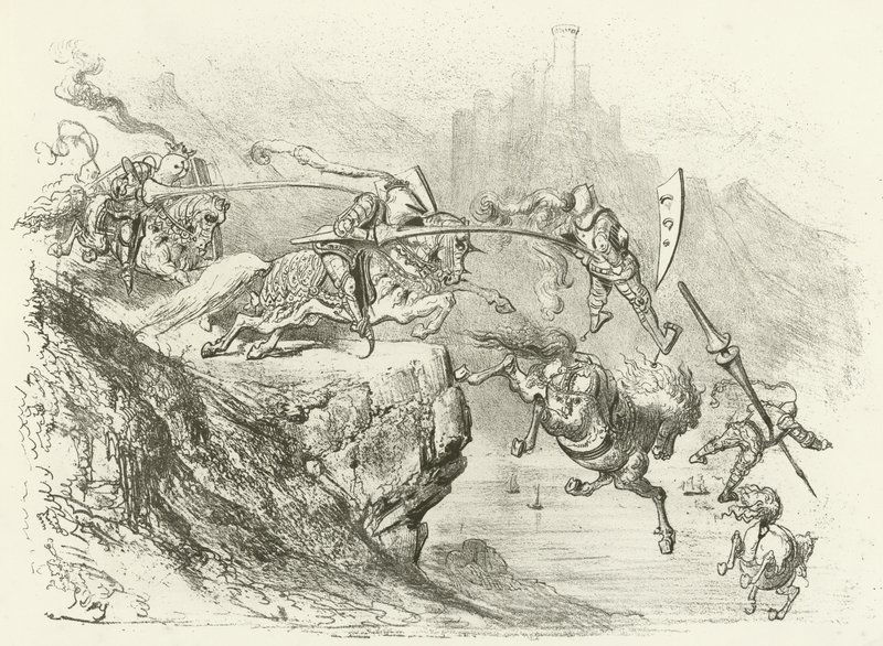 Caballería Andante en el Siglo XII (grabado) de Gustave Dore