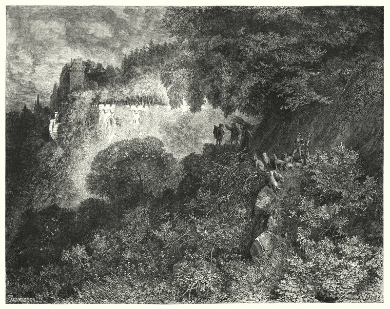 La Bella Durmiente (grabado) de Gustave Dore