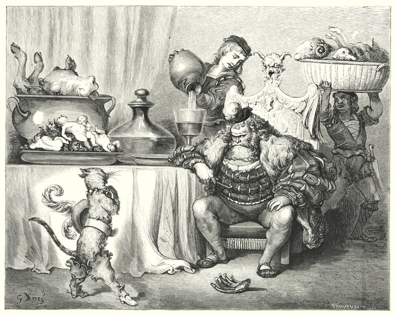 Le Maitre Chat ou le Chat Botté; El Gato con Botas de Gustave Dore