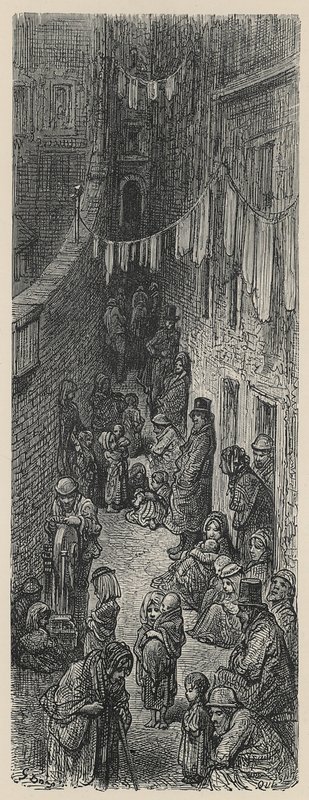 Orange Court, Drury Lane de Gustave Dore