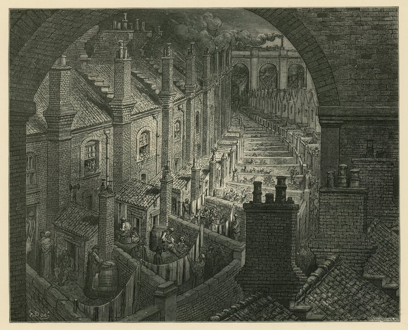 Sobre Londres en tren de Gustave Dore