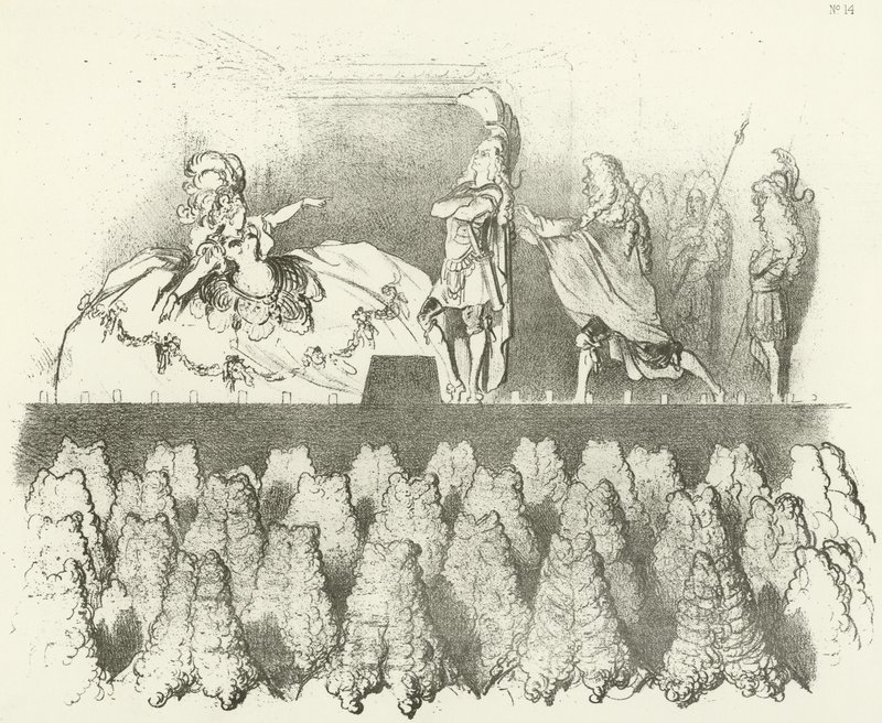 Racine representado ante la corte de Versalles 1695 de Gustave Dore