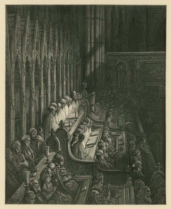 El Coro de la Abadía de Westminster de Gustave Dore