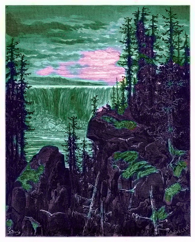 Las Cataratas del Niágara, ilustración de 