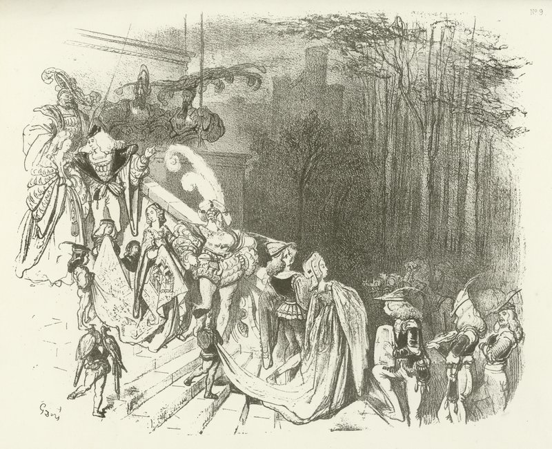 Los señores y damas del castillo. Principios del siglo XVI de Gustave Dore