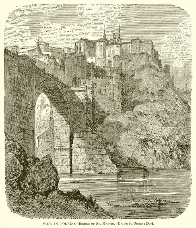 Vista en Toledo.--Puente de San Martín de Gustave Dore