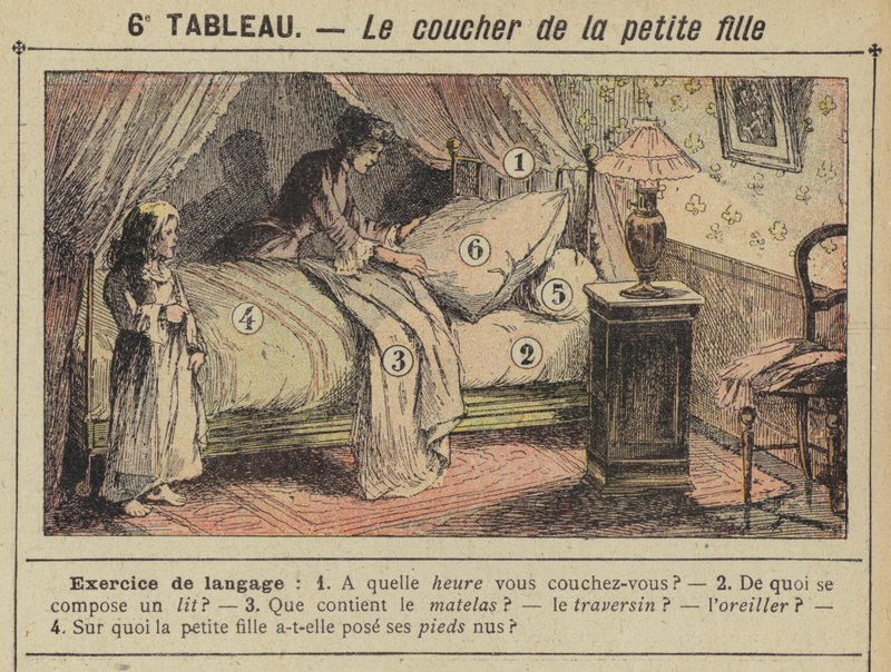El acostar de la niña de Gustave Fraipont
