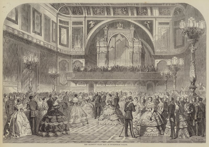 El baile de estado de Su Majestad en el Palacio de Buckingham de Gustave Janet