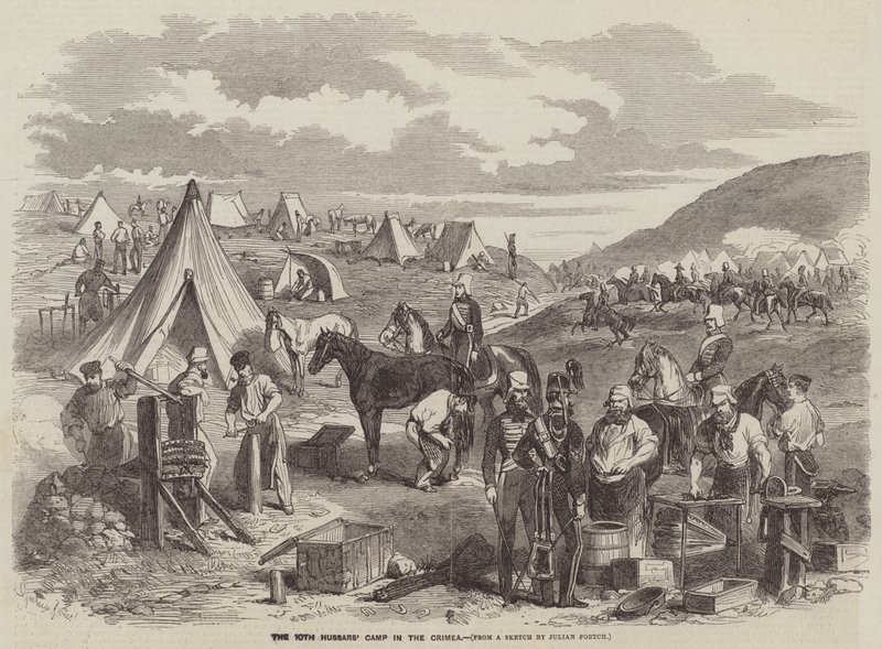 El campamento de los 10º Húsares en Crimea de Gustave Janet