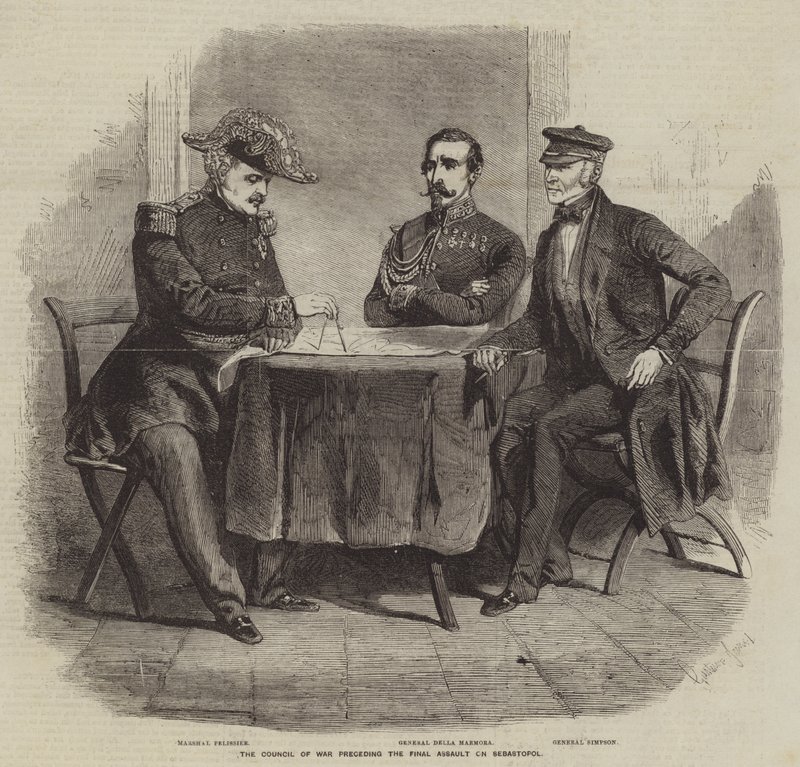 El consejo de guerra antes del asalto final a Sebastopol de Gustave Janet