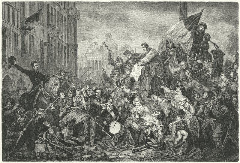 Episodio de la Revolución Belga de 1830 de Gustave Wappers