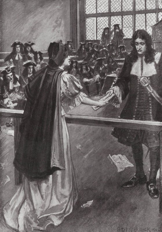 Un episodio medieval en el Parlamento (litografía) de H. Tenison