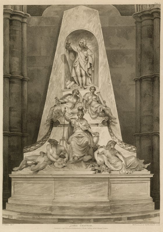 Monumento a Lord Chatham en la Abadía de Westminster, Londres de H. Villiers