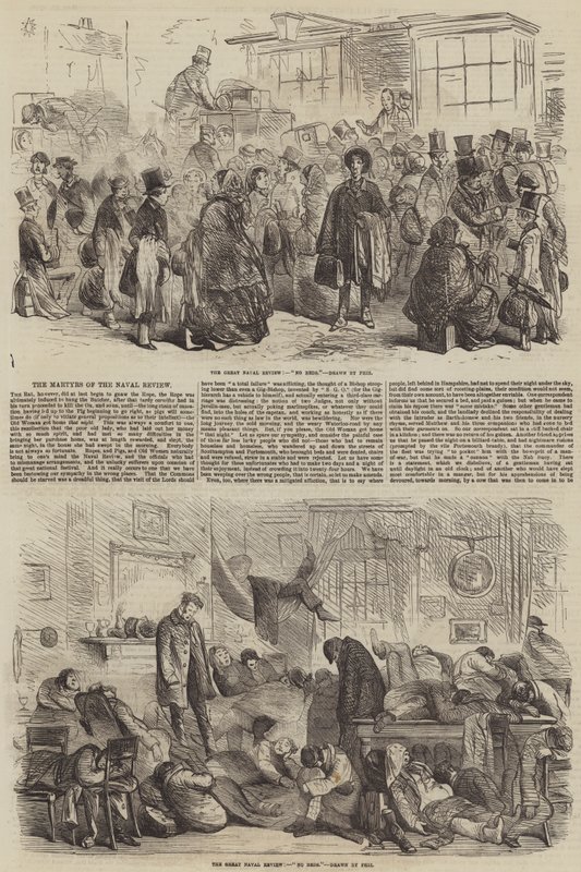 Los Mártires de la Revista Naval de Hablot Knight Browne