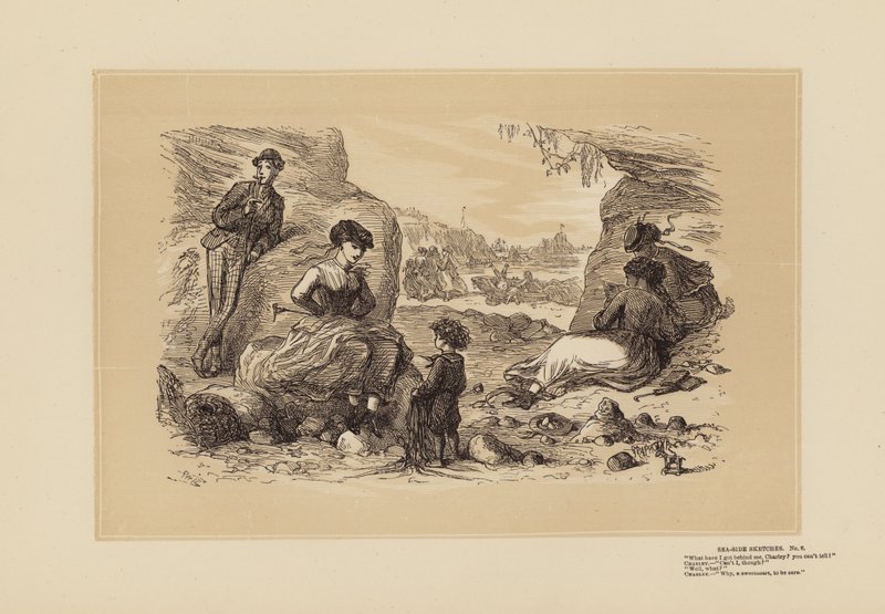 Sea-Side Sketches, No 6, Not a Bad Guess (grabado) de Hablot Knight (1815 92) Browne