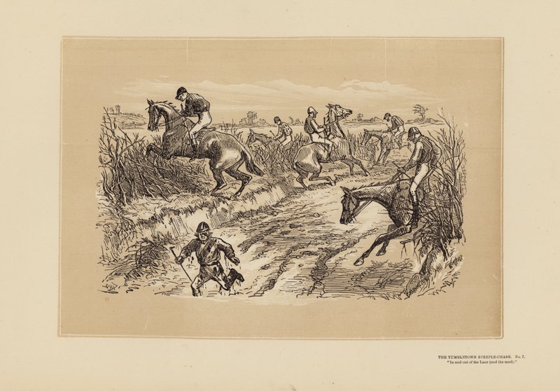 The Tumbletown Steeple-Chase, nº 7, The Lane (grabado) de Hablot Knight (1815 92) Browne