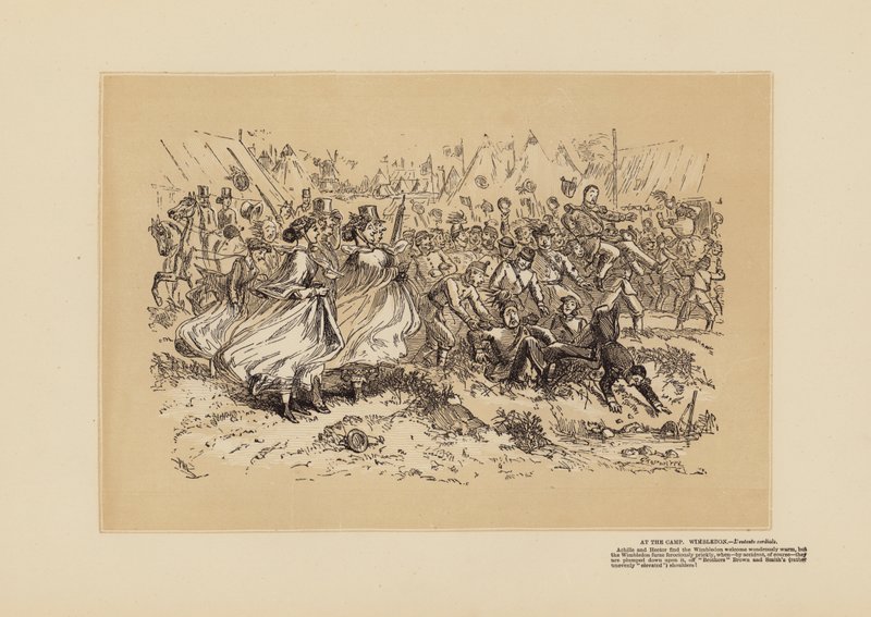 The Wimbledon Meeting, No 1, The War-horse (grabado) de Hablot Knight (1815 92) Browne