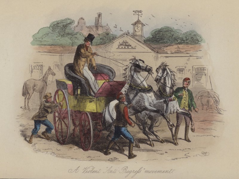 Ilustración de Lewis Arundel o El Ferrocarril de la Vida por Frank E Smedley de after Hablot Knight Browne