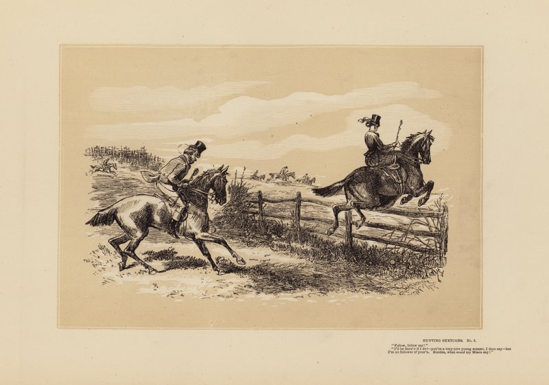 Bocetos de caza, nº 3, Sigue a mi líder, ¿eh (grabado) de Hablot Knight (1815 92) Browne
